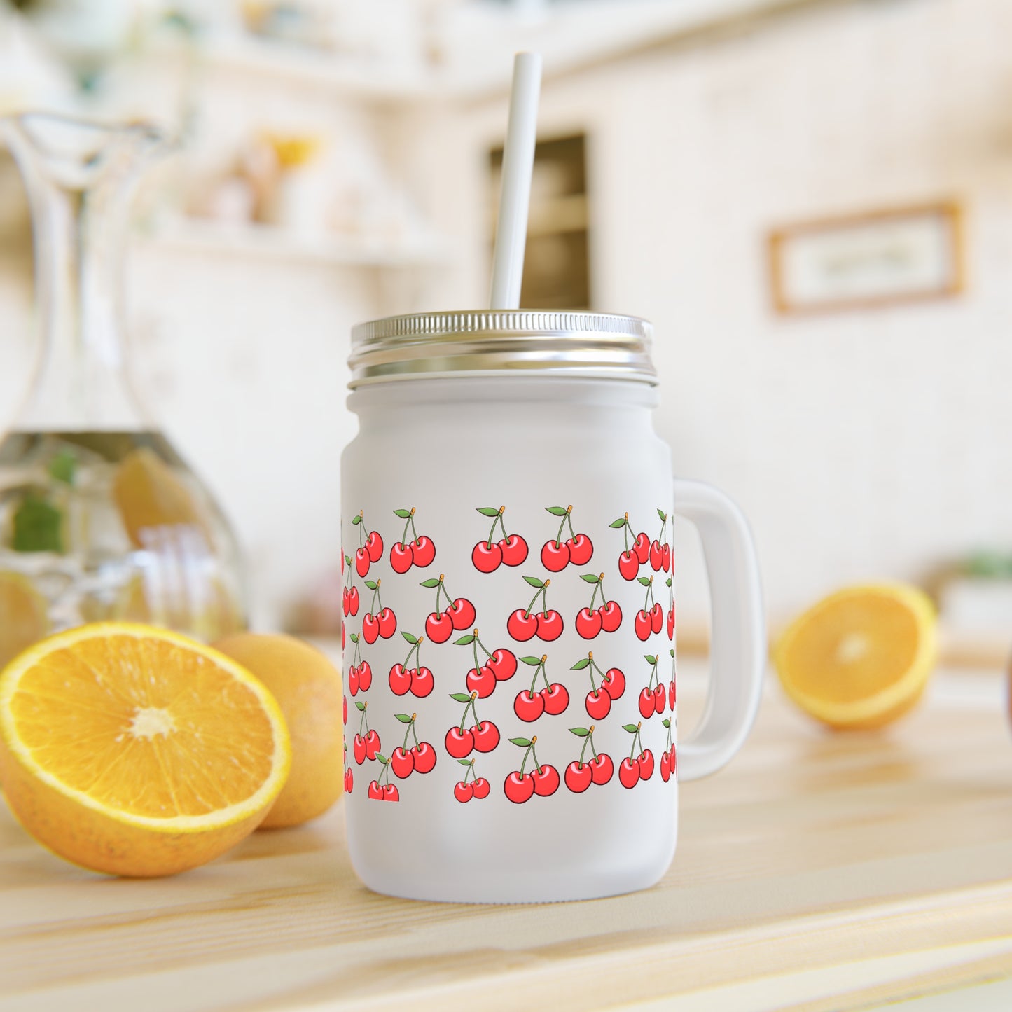 Frosted Glass Mason Jar