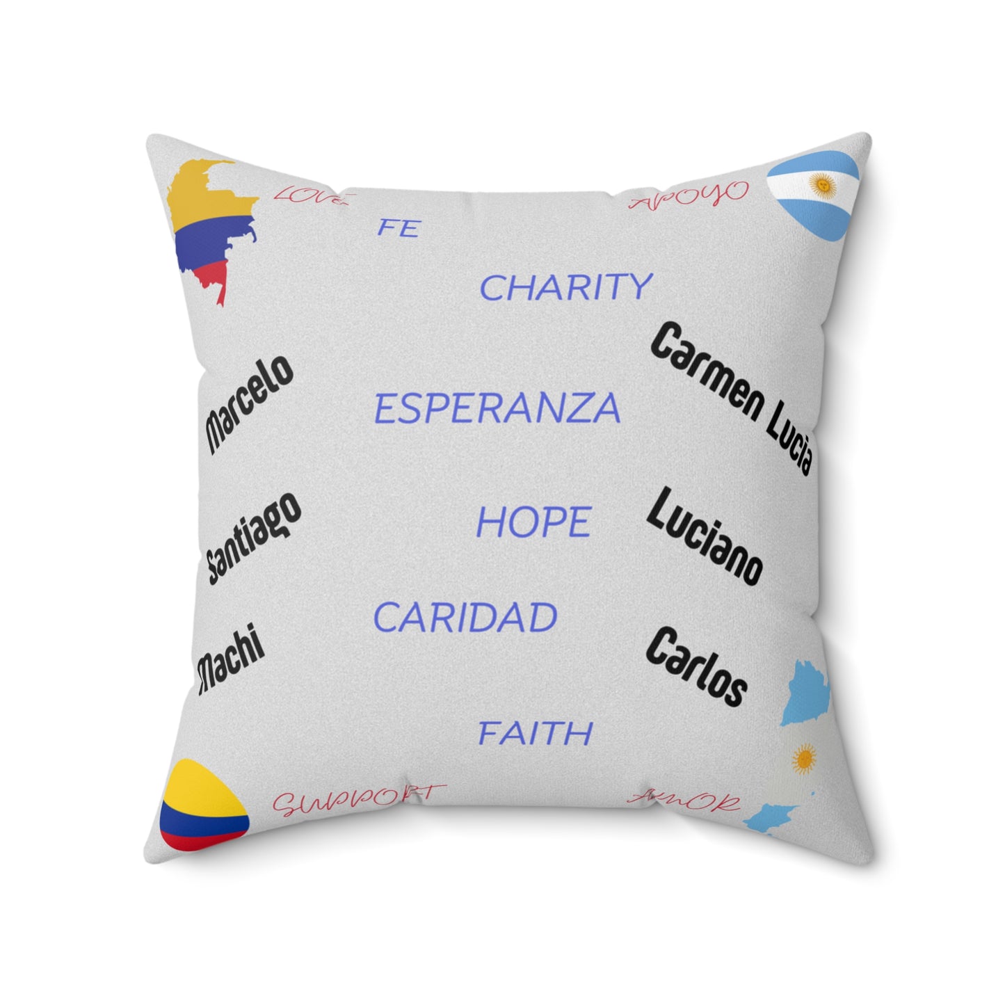 Personalize Spun Polyester Square Pillow