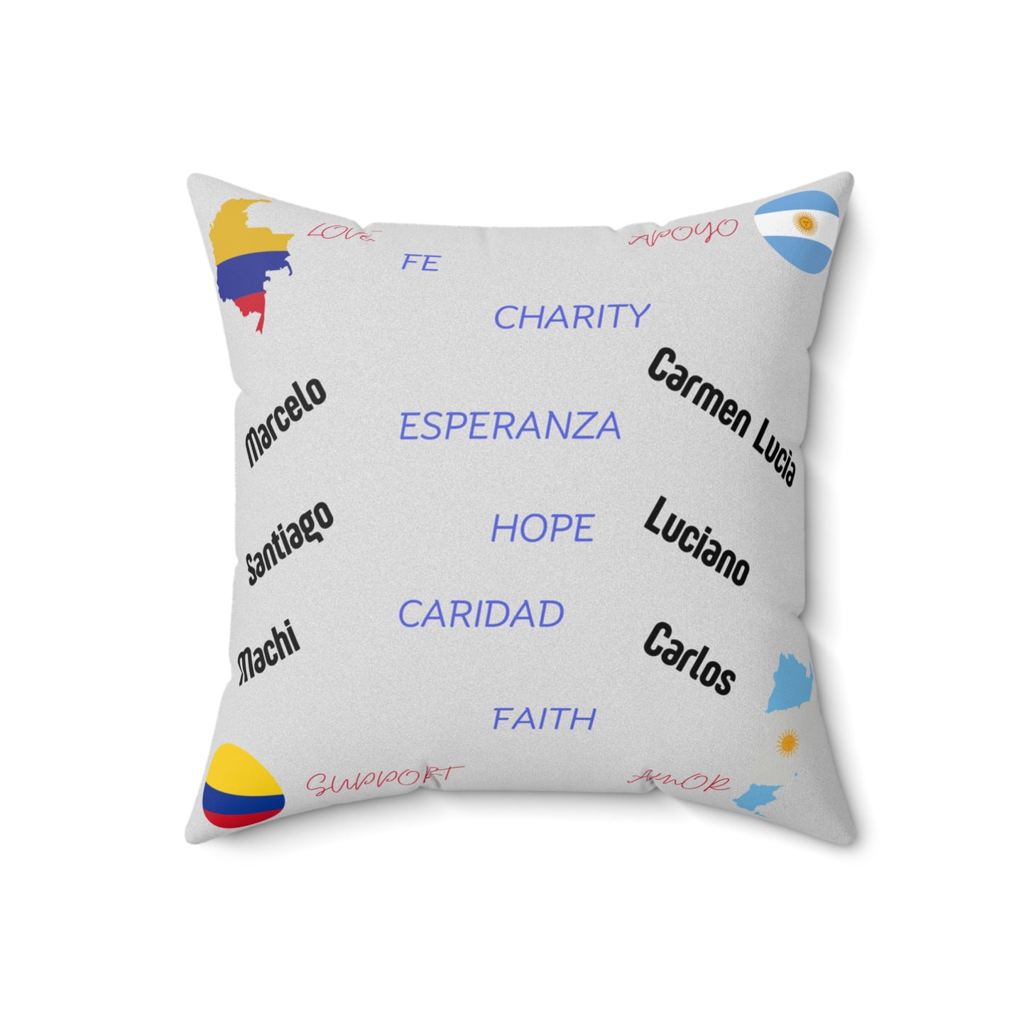 Personalize Spun Polyester Square Pillow