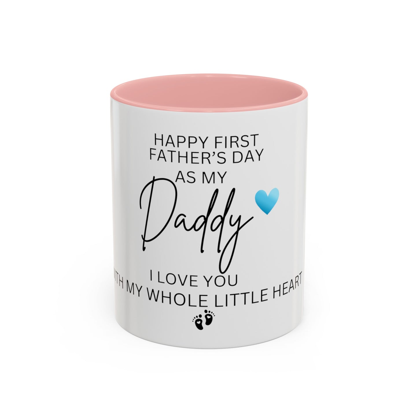 FIRST FATHERS DAY Accent Coffee mug| Baby to Father Gift| New Dad Gift