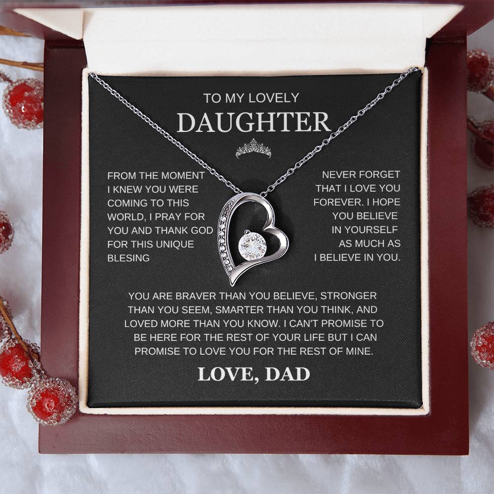 To My Lovely Daughter | Forever Love Necklace