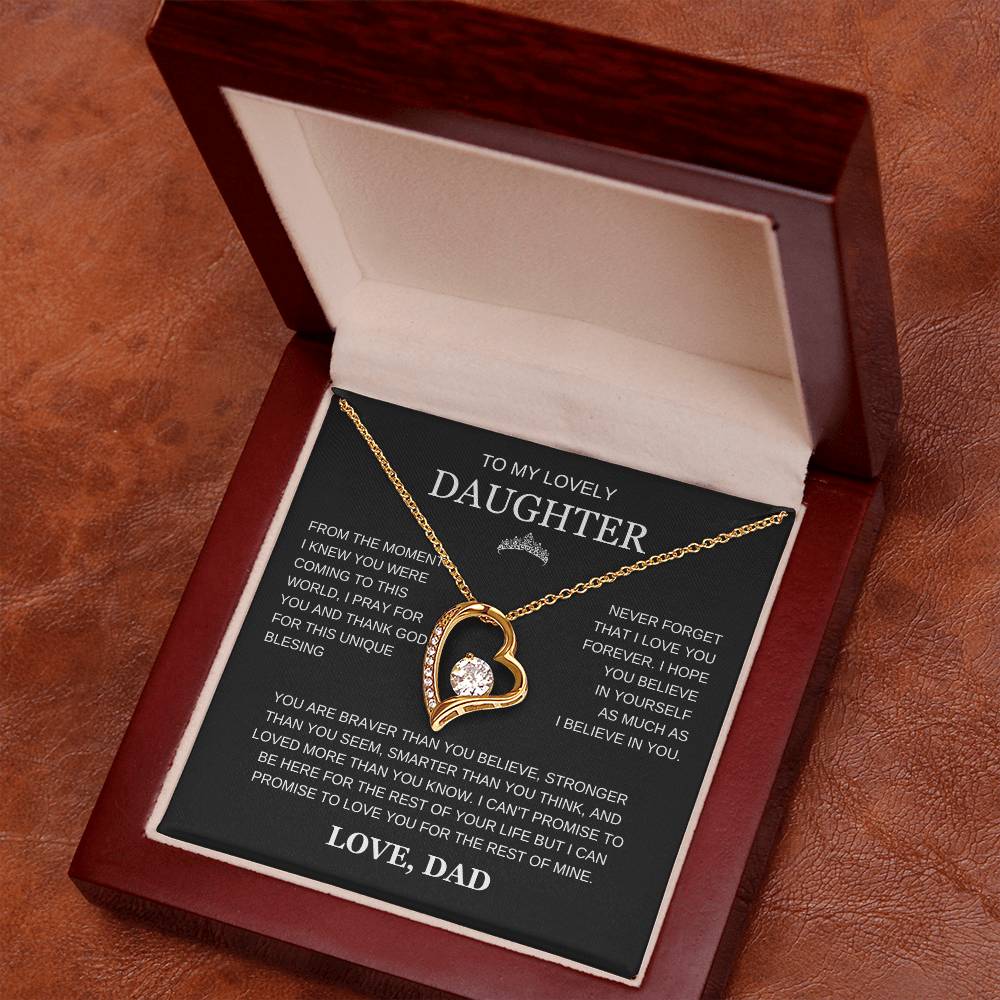 To My Lovely Daughter | Forever Love Necklace