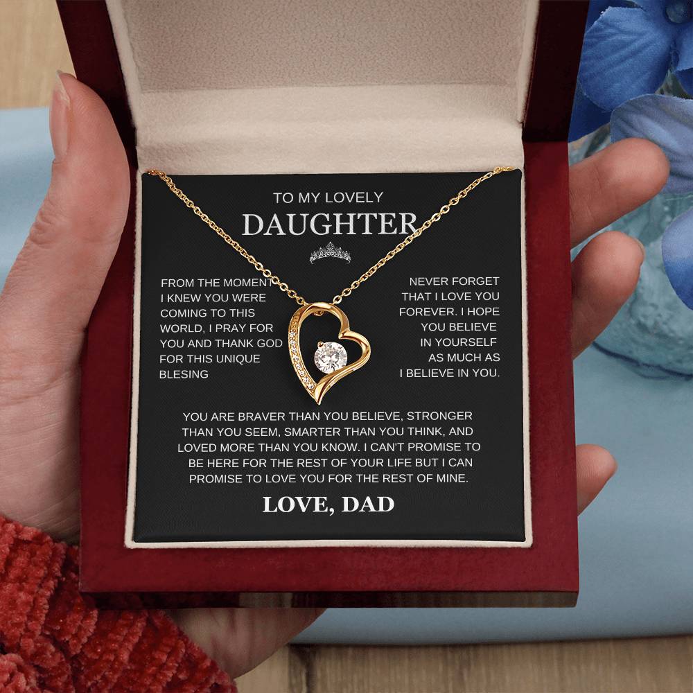 To My Lovely Daughter | Forever Love Necklace