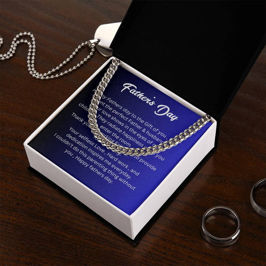 Fathers day Cuban Link | WIFE to Husband Fathers day Gift | Beautiful message.