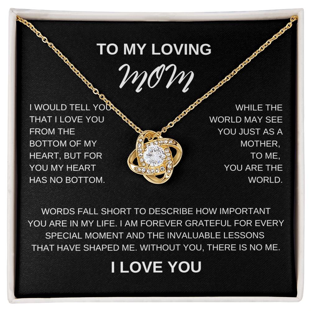 To My Loving Mom | Love Knot Necklace