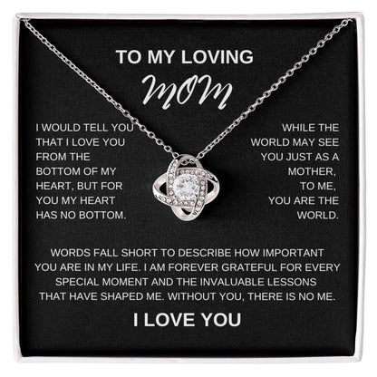 To My Loving Mom | Love Knot Necklace