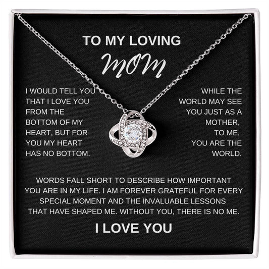 To My Loving Mom | Love Knot Necklace