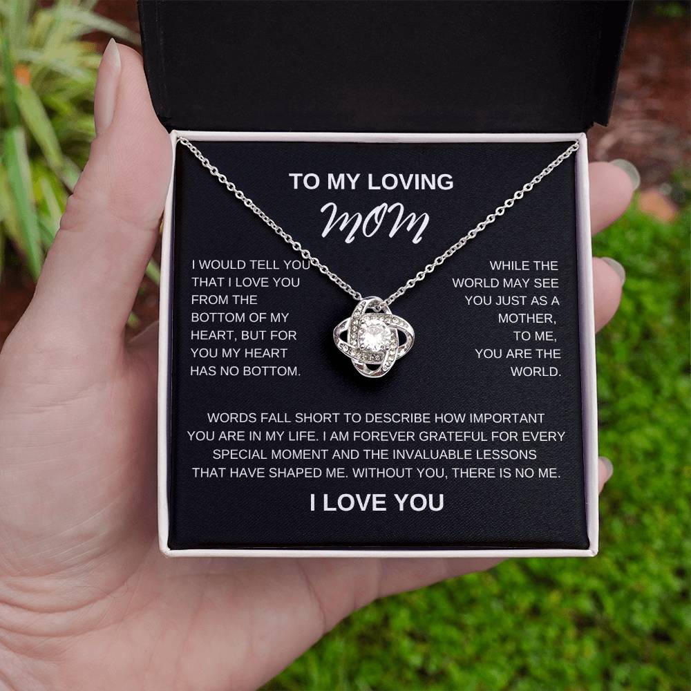 To My Loving Mom | Love Knot Necklace