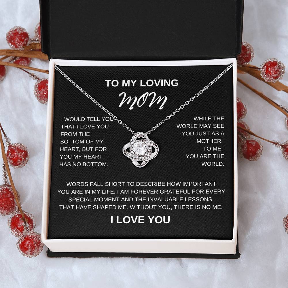 To My Loving Mom | Love Knot Necklace