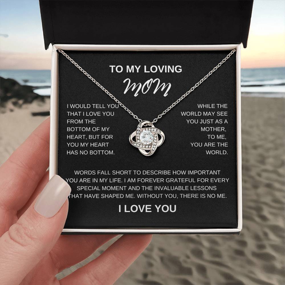 To My Loving Mom | Love Knot Necklace