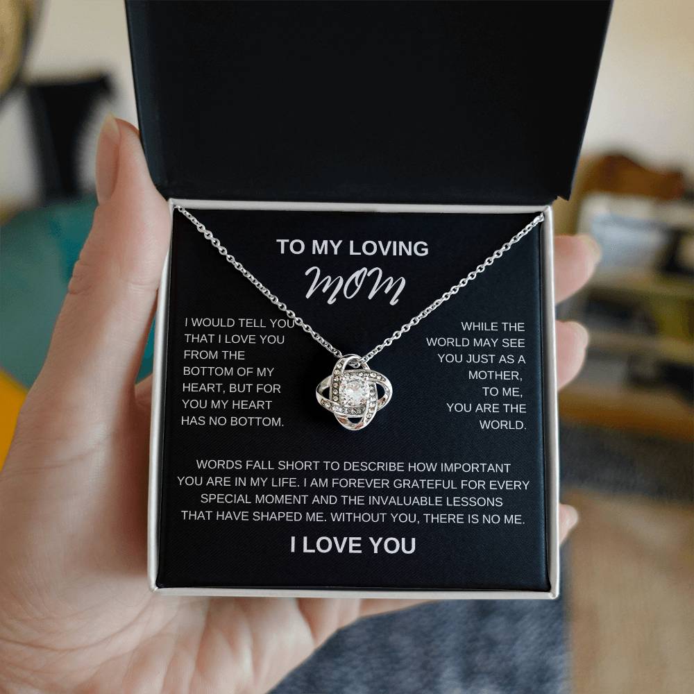 To My Loving Mom | Love Knot Necklace