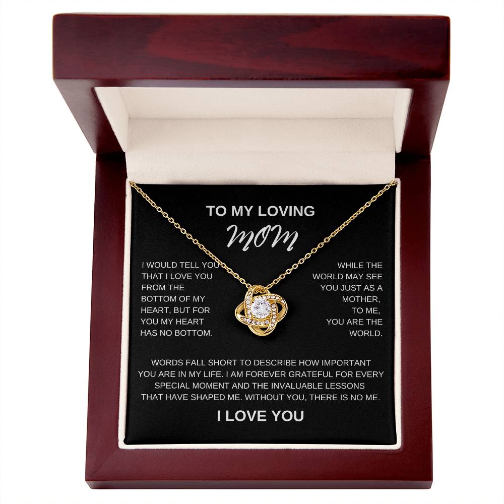 To My Loving Mom | Love Knot Necklace