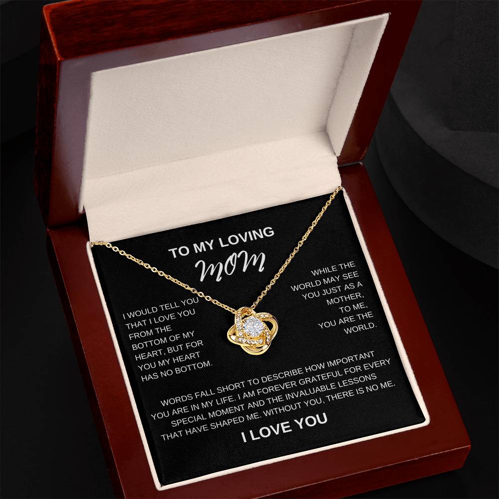 To My Loving Mom | Love Knot Necklace