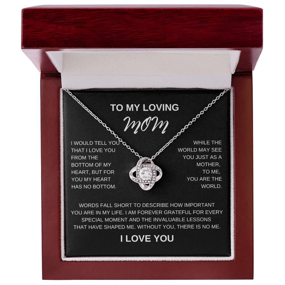 To My Loving Mom | Love Knot Necklace