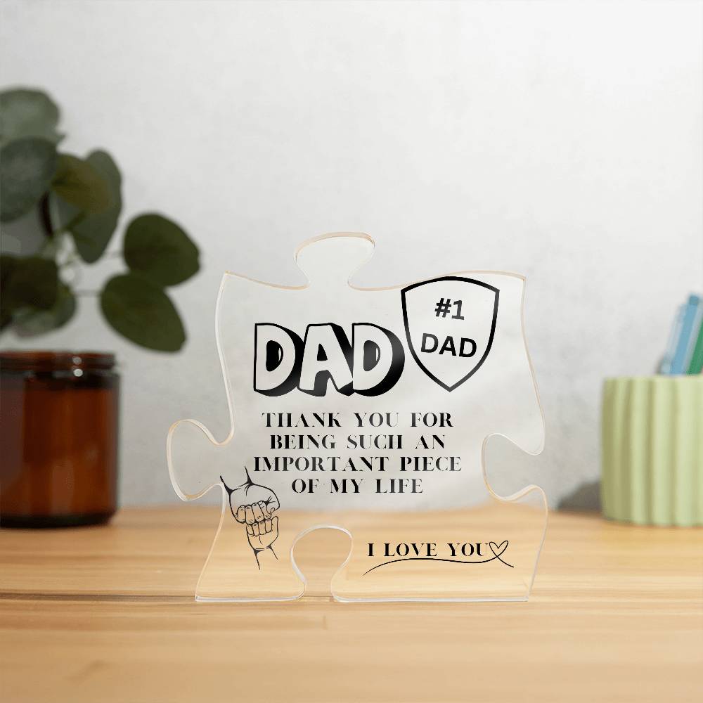 FATHERS DAY Acrylic puzzle plaque | Meaningful piece for any Dad