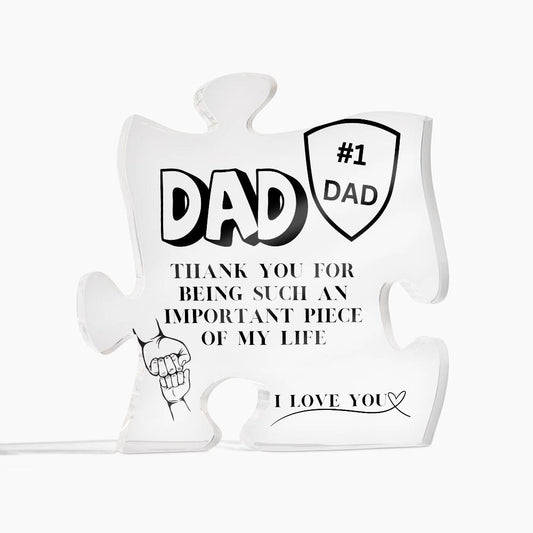 FATHERS DAY Acrylic puzzle plaque | Meaningful piece for any Dad