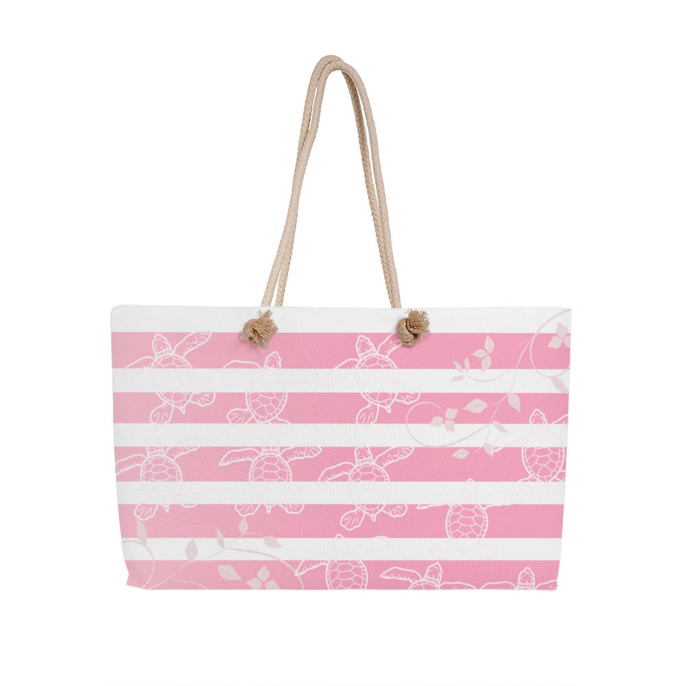 Pink Turtle Weekend Bag | Perfect Spacious Beach Bag |