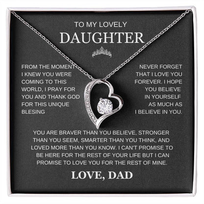 To My Lovely Daughter | Forever Love Necklace