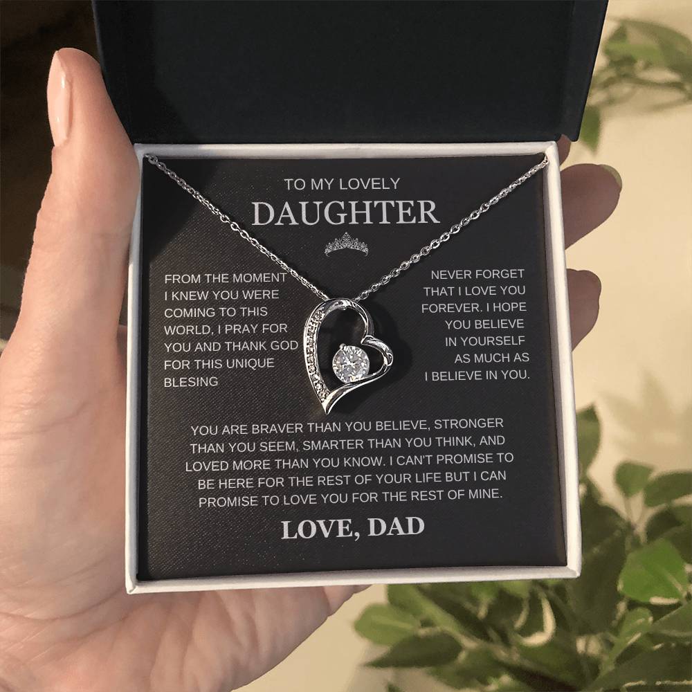 To My Lovely Daughter | Forever Love Necklace