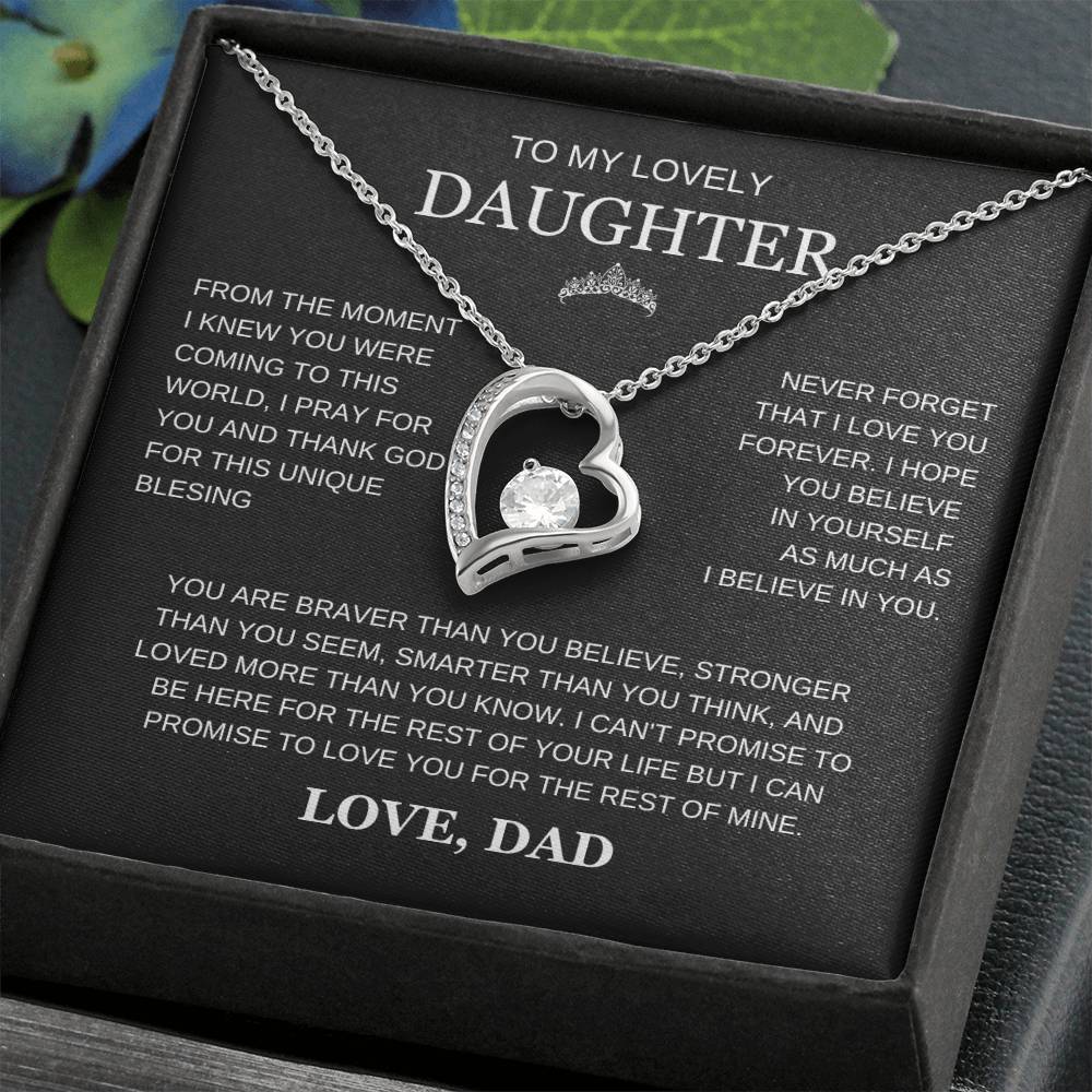 To My Lovely Daughter | Forever Love Necklace