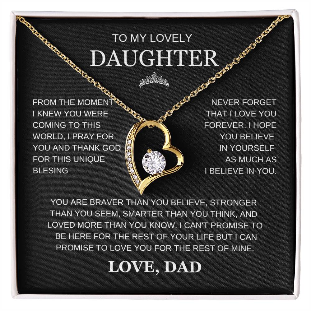 To My Lovely Daughter | Forever Love Necklace