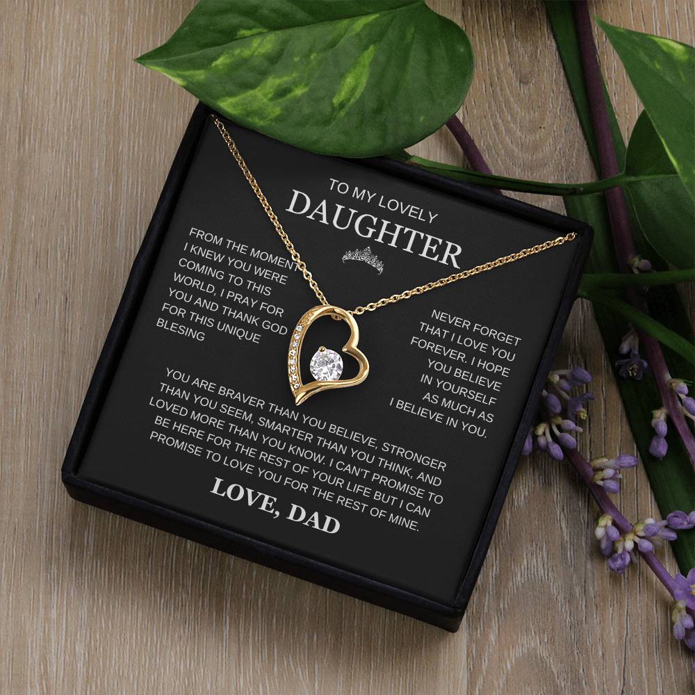 To My Lovely Daughter | Forever Love Necklace