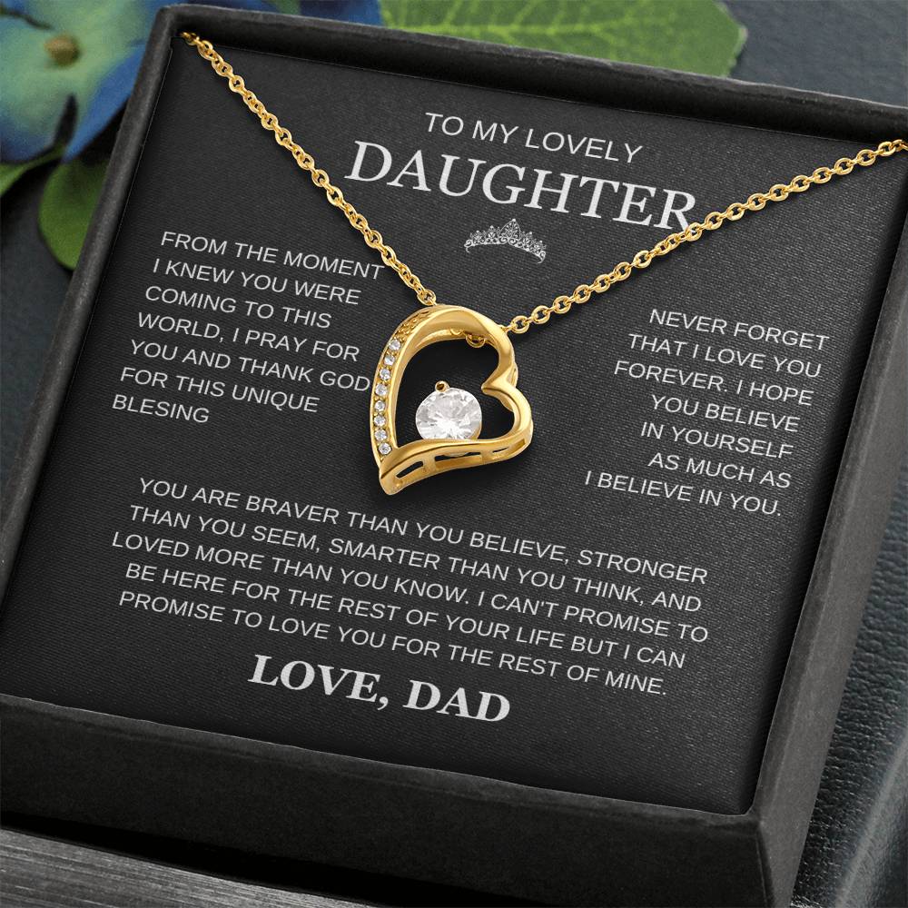 To My Lovely Daughter | Forever Love Necklace