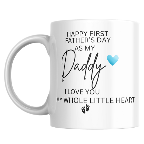 FIRST FATHERS DAY Accent Coffee mug| Baby to Father Gift| New Dad Gift